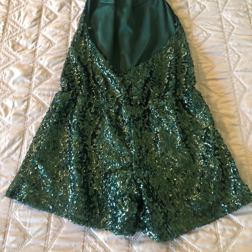Stunning Backless Sequin Romper - image 3